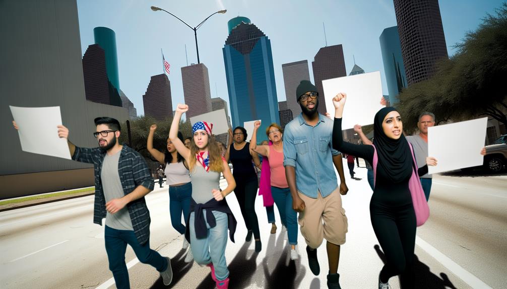 houston political protest analysis
